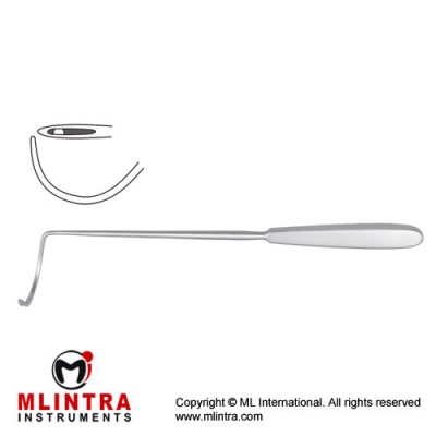 Deschamps Ligature Needle Sharp for Left Hand Stainless Steel, 20 cm - 8"